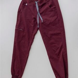 Figs Burgundy Jogger Pants